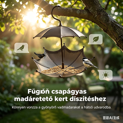 Függő esernyős madáretető és fürdő