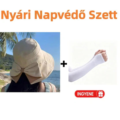 👒Széles karimájú, masnis napvédő kalap nőknek☀️