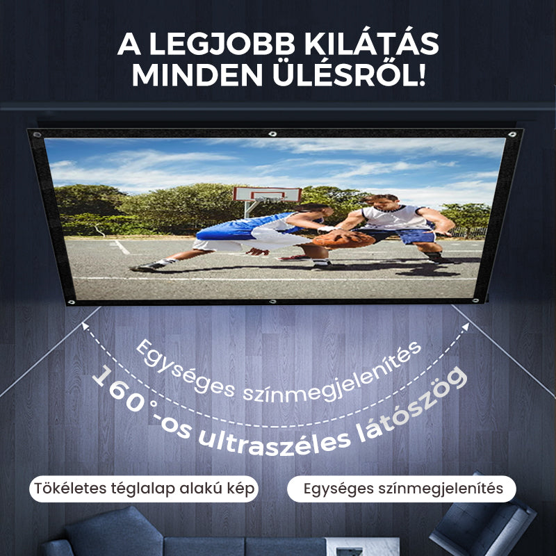 🎬 Összecsukható tükröződésmentes képernyő