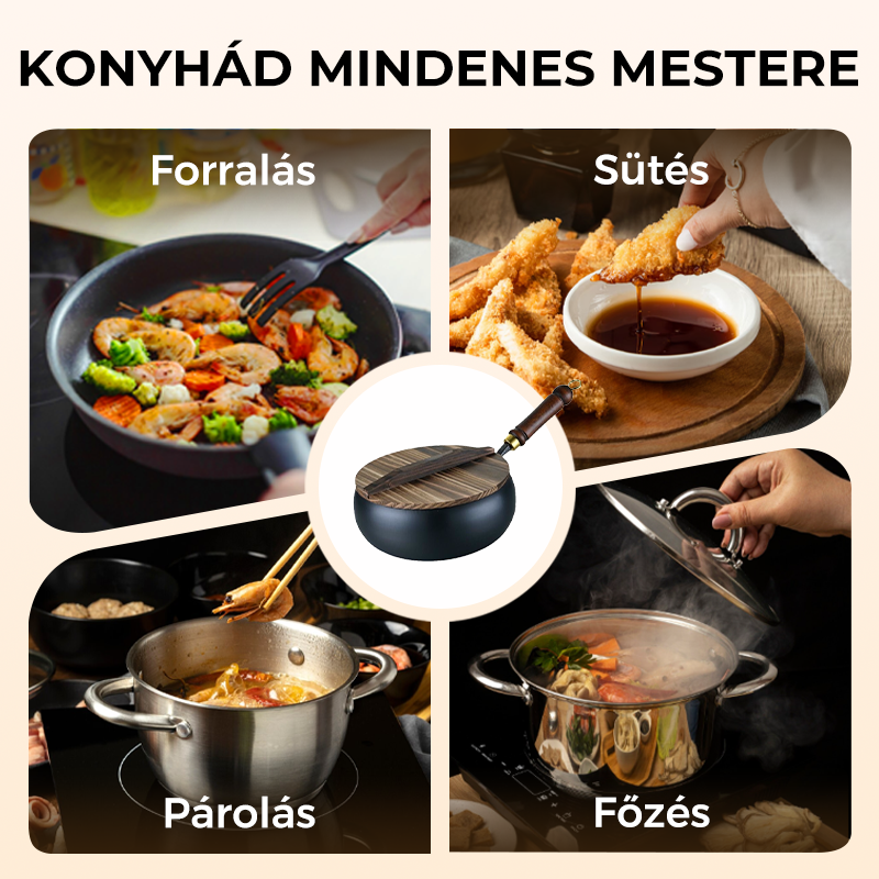 👨‍🍳🍳 Hagyományos vasedény bevonat nélkül | Többgenerációs minőség és funkcionalitás 🍲✨