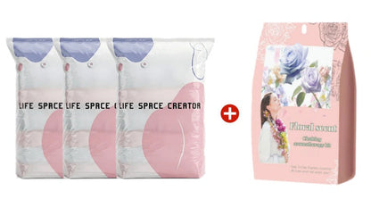 【1+2 INGYEN】💨 Szivattyú nélküli, nagyméretű vákuumos tárolózsák – Azonnali térfogatcsökkentés, helytakarékos 📦✨