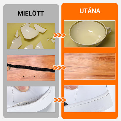 【1+1 ingyenes】💦 Professzionális, átlátszó, gyorsan száradó ragasztó, háztartási használatra alkalmas — vízálló univerzális ragasztó💪