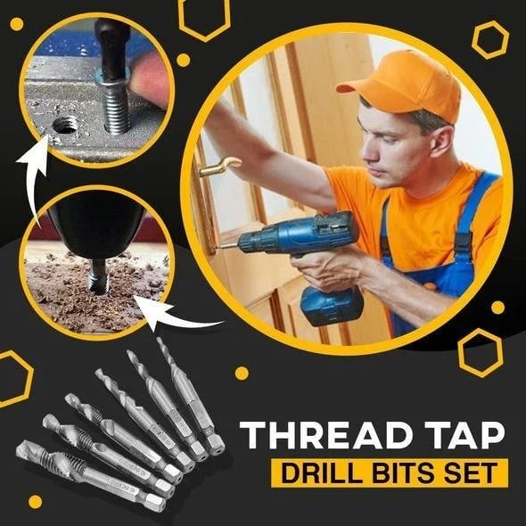 🔧⚙️ 6 darabos hatlapfejű menetfúró-készlet, 6542-es gyorsacélból ✅