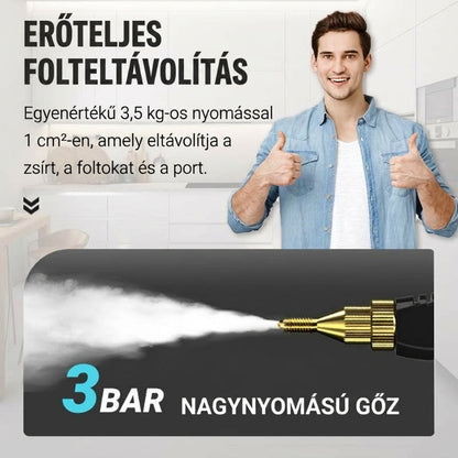 🔥 2500W nagy teljesítményű magasnyomású gőztisztító – Erőteljes tisztítás vegyszerek nélkül