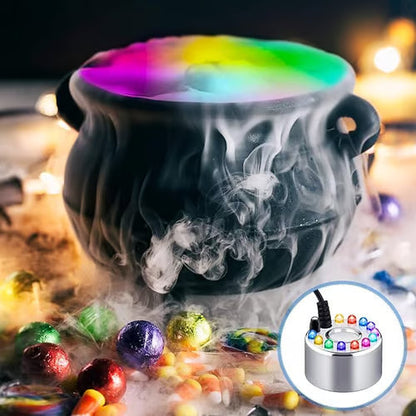🎃 12 színű LED-es ködgenerátor – látványos köd halloweeni bulikhoz