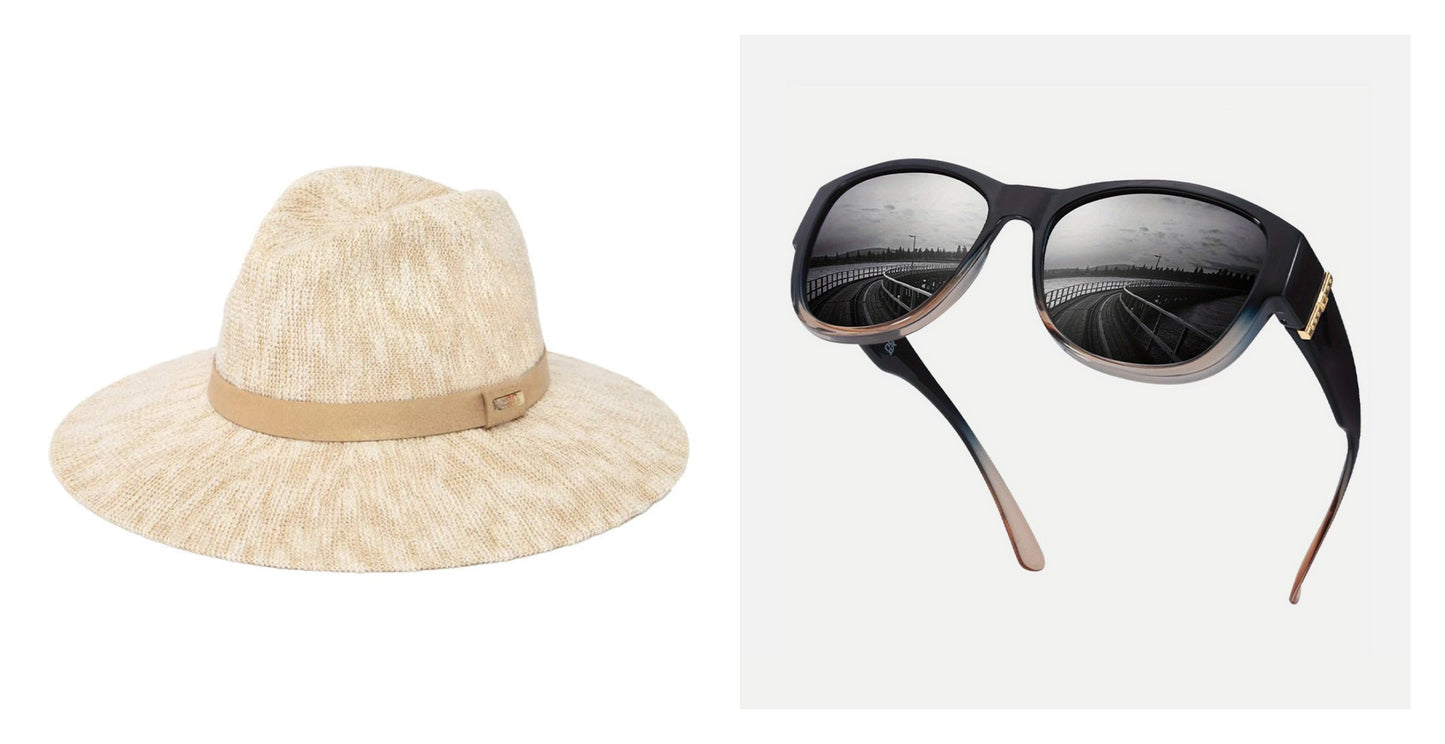 🌞👒 Összecsukható női kötött napellenző kalap – Elegáns fedora stílus UV-védelemmel