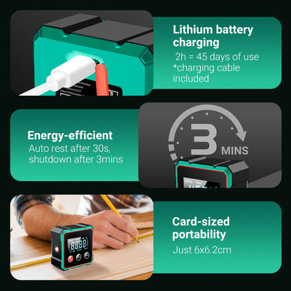 🔥 Mágneses Digitális Szögmérő Elektronikus Lézerrel 🧰📐