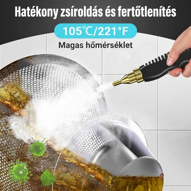 🔥 2500W nagy teljesítményű magasnyomású gőztisztító – Erőteljes tisztítás vegyszerek nélkül