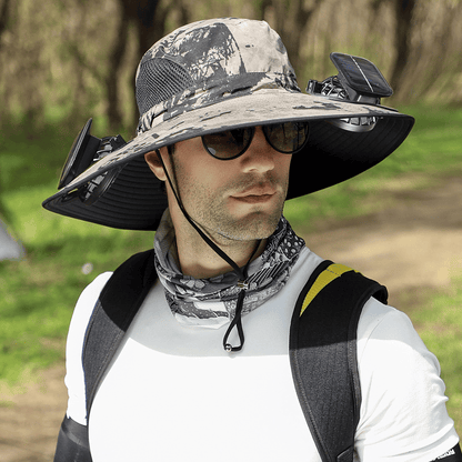 ☀2025 Új ultrakönnyű Solar Fan Sun Hat - Könnyebb, mint egy baseball! ⚾(Csak 11oz)