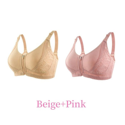 💗✨ Elöl záródó, plusz méretű női melltartó – kényelmes, könnyen felvehető és mindennapi viseletre is kényelmes