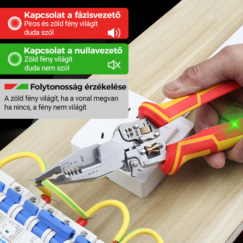 🧰8 az 1-ben vezeték csupaszító feszültség vizsgálóval