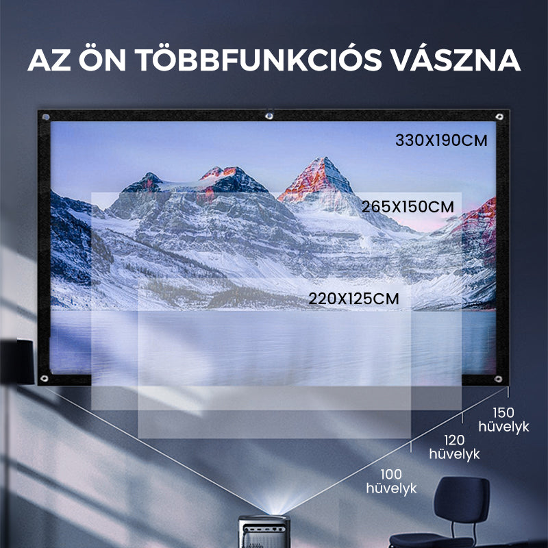 🎬 Összecsukható tükröződésmentes képernyő