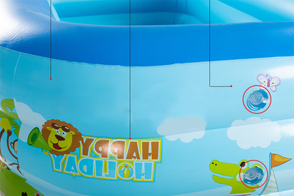 👨‍👩‍👧‍👦🏊 Nagyméretű felfújható gyermekmedence – Biztonságos pancsolás és végtelen nyári szórakozás