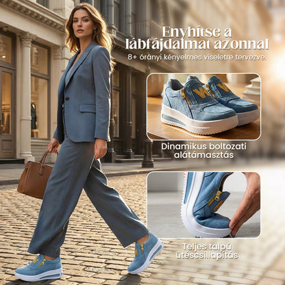 👍 Női alkalmi platform Slip-on ortopédiai cipők 👞 | Kényelmes és stílusos viselet egész nap