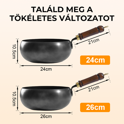 👨‍🍳🍳 Hagyományos vasedény bevonat nélkül | Többgenerációs minőség és funkcionalitás 🍲✨