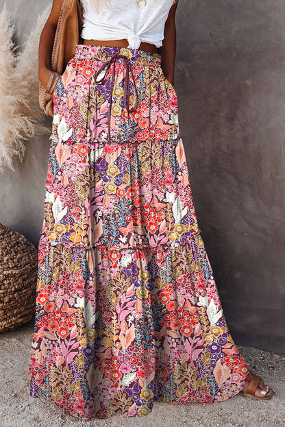 Boho Casual Maxi szoknya zsebekkel