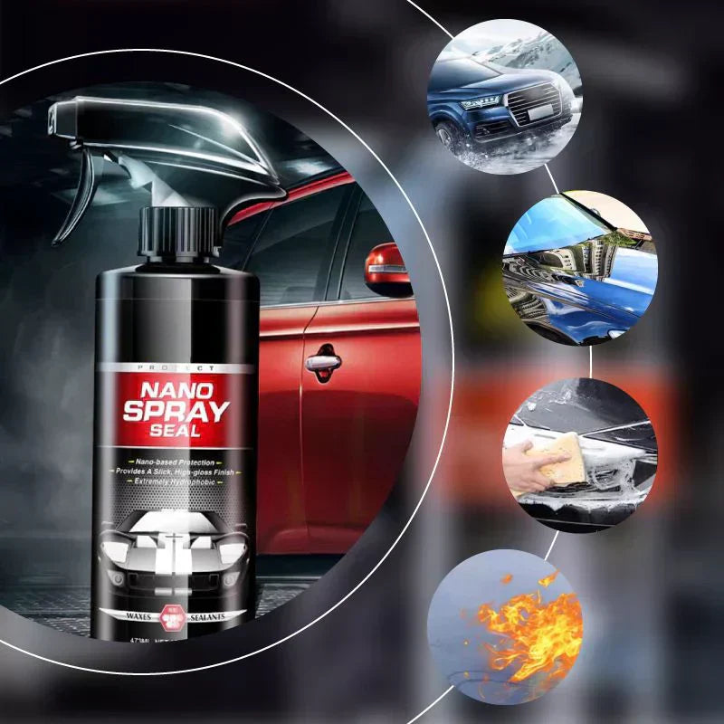 🚘✨ Professzionális autóbevonat-spray – visszaadja a fényt, víz- és porálló, polírozás nélkül (nem károsítja a karosszériát) 🌿🌧️