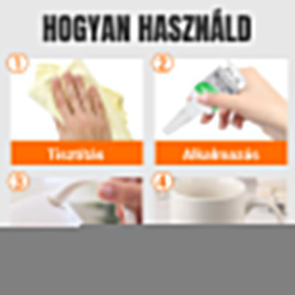 【1+1 ingyenes】💦 Professzionális, átlátszó, gyorsan száradó ragasztó, háztartási használatra alkalmas — vízálló univerzális ragasztó💪