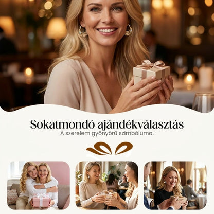 ✨ Aranyozott Félhold Fülbevaló Virágmintával: Egyedi Ékszer – Raktáron! 🌸