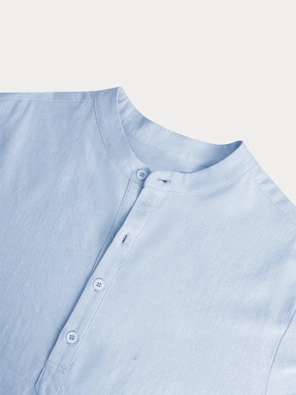 【S-3XL】👔Férfi pamut lenvászon alkalmi hosszú ujjú ing