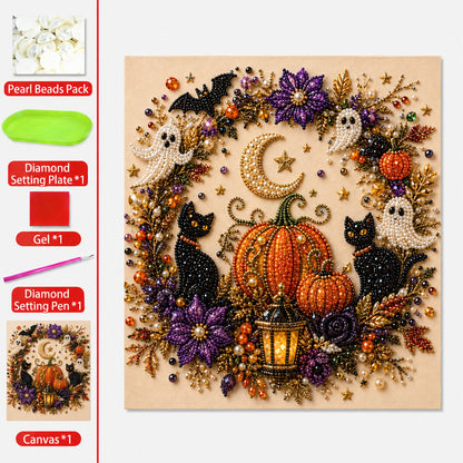 🎁💥UTOLSÓ NAPI AKCIÓ 50% KEDVEZMÉNY!!!! 👻✨ Halloween gyöngyös kézműves készlet – Varázsold a pici gyöngyöket kísértetiesen aranyos alkotásokká