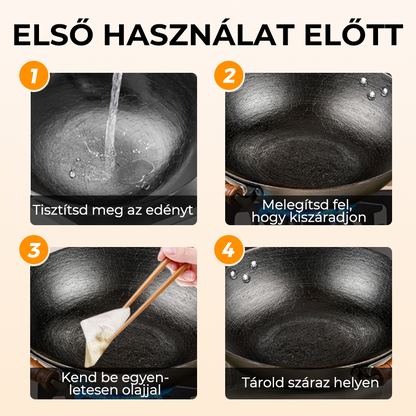 🔥Bevonat nélküli vastag vaslábas