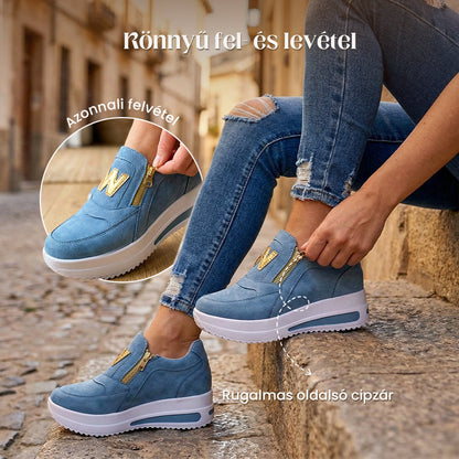 👍 Női alkalmi platform Slip-on ortopédiai cipők 👞 | Kényelmes és stílusos viselet egész nap