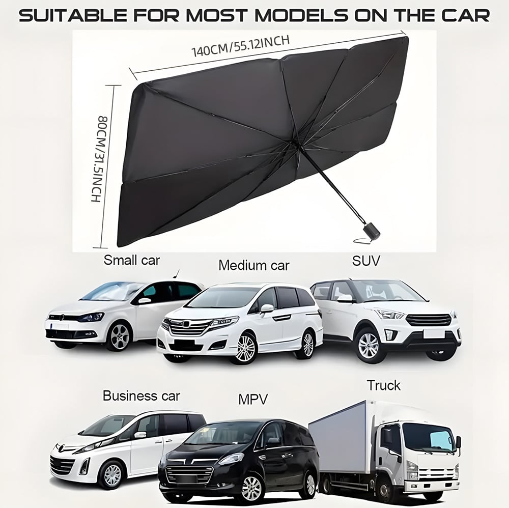 ☂️🚘 Prémium autós napellenző esernyő – Védi autóját a hőségtől és az UV-sugaraktól ☀️