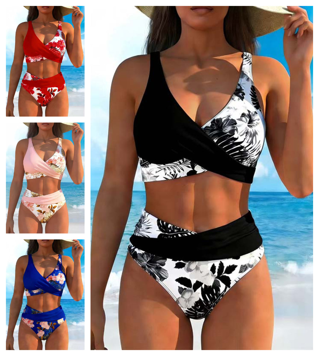 🏖️👙 Divatos női bikini szett – Magas derekú fazon a tökéletes nyári megjelenésért