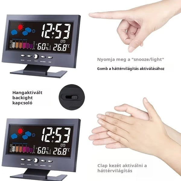 ⏰ Digitális LED asztali ébresztőóra 🌡️