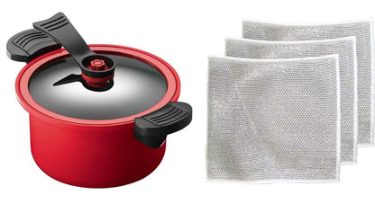 🫕Nagy űrtartalmú öntöttvas edény, alacsony nyomáson történő lassú főzéshez tervezve