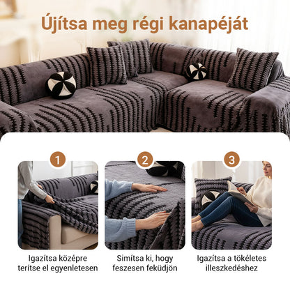 🛋️Vastag, csúszásmentes kanapé takaró, tökéletes a kényelmes őszi és téli hónapokhoz.