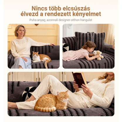 🛋️Vastag, csúszásmentes kanapé takaró, tökéletes a kényelmes őszi és téli hónapokhoz.