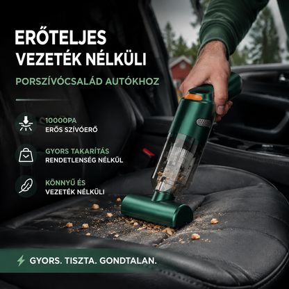 🔋 Nagy teljesítményű vezeték nélküli autóporszívó – Porszívó/fúvó/felfújó – Utánvét 💪