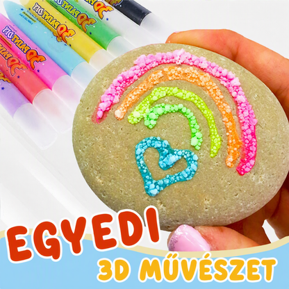 🎨🍿 6 db DIY puffadó popcorn toll: Hőre 3D hatású ✨🎁