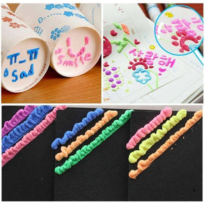 🎨🍿 6 db DIY puffadó popcorn toll: Hőre 3D hatású ✨🎁