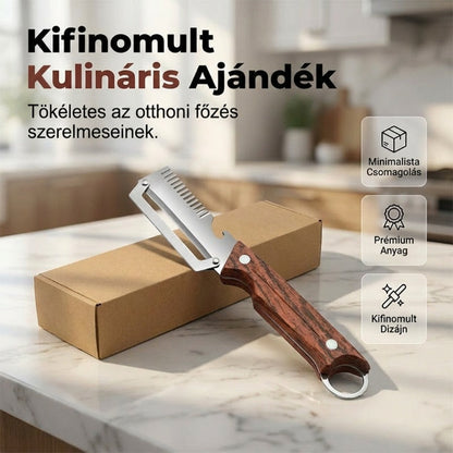 🔥🥒 Konyhai kedvenc! 2 az 1-ben hámozó és palacknyitó – Kisebb erőfeszítés, gyorsabb előkészítés ✨