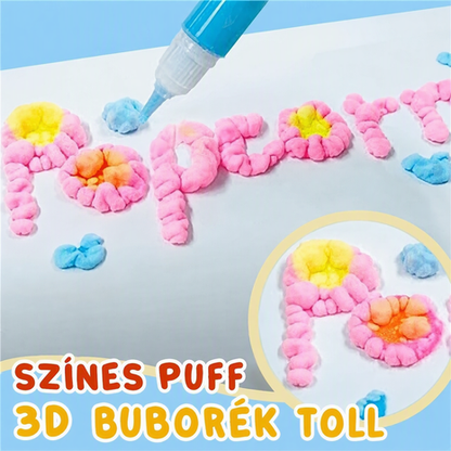 🎨🍿 6 db DIY puffadó popcorn toll: Hőre 3D hatású ✨🎁