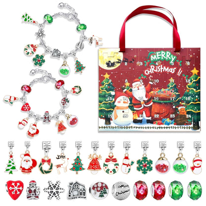 🎅 DIY 24 napos karácsonyi visszaszámláló naptár karkötő szett