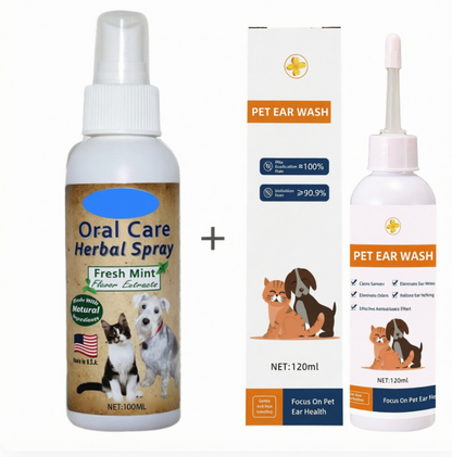🐶🐱 Fogmosás nélküli fogápoló spray kutyáknak és macskáknak | Friss lehelet • Fogkő és lepedék elleni védelem • Természetes gyógynövényes formula 🦷✨