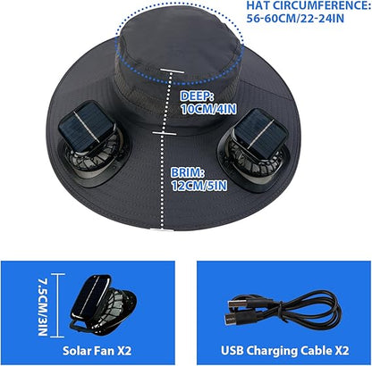 ☀2025 Új ultrakönnyű Solar Fan Sun Hat - Könnyebb, mint egy baseball! ⚾(Csak 11oz)