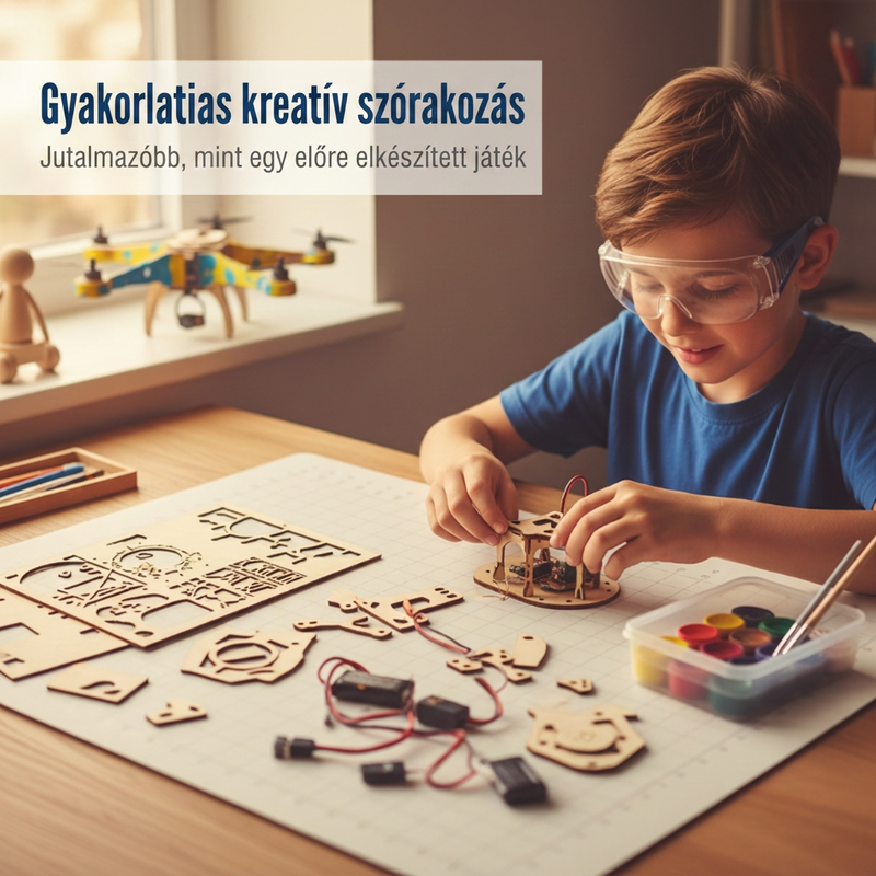 ✈️⚡ Fa összeállítható távirányítású repülőgép, drónmodell