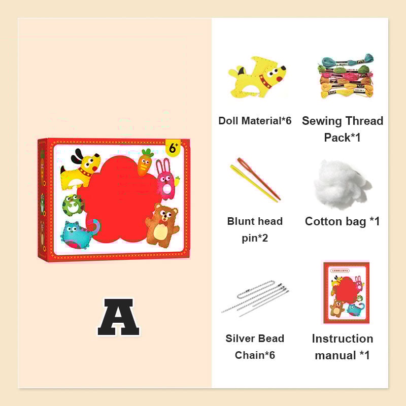 【✨Kézzel készített DIY】🧸DIY varrókészlet gyerekeknek