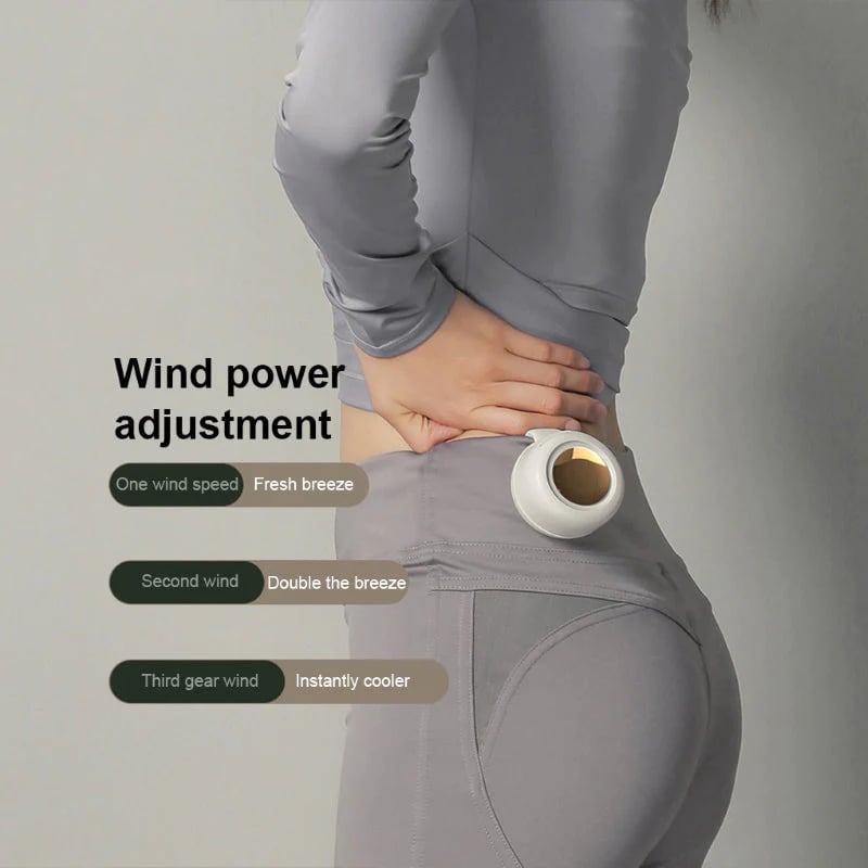 🌬️ Prémium 2 az 1-ben nyak- és derékventilátor – Könnyű, hordozható, USB-C tölthető