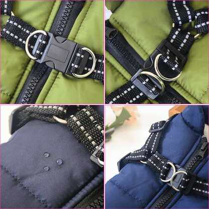 🔥Hot Sale -50% OFF🔥 3 in 1 Winter Waterproof Warm Dog Jacket With Built-in Harness