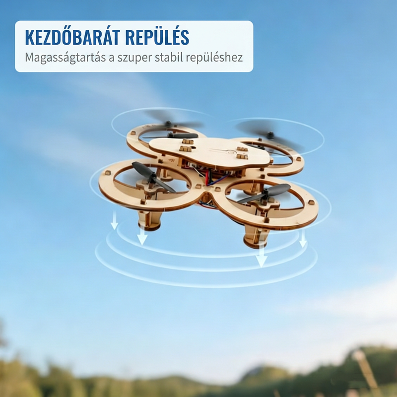 ✈️⚡ Fa összeállítható távirányítású repülőgép, drónmodell