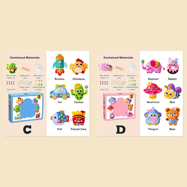 【✨Kézzel készített DIY】🧸DIY varrókészlet gyerekeknek