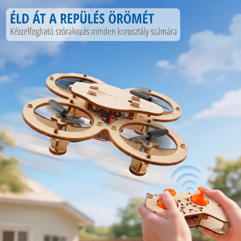 ✈️⚡ Fa összeállítható távirányítású repülőgép, drónmodell