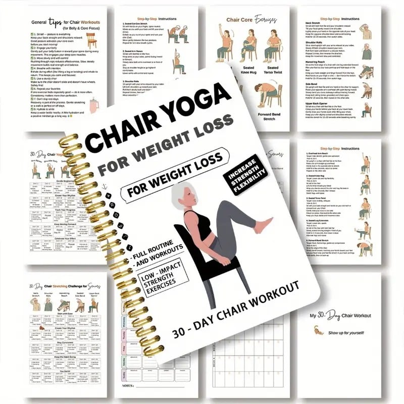 🧘‍♀️✨ 30 napos székes jóga program – gyakorlati napló és lépésről lépésre szóló útmutató