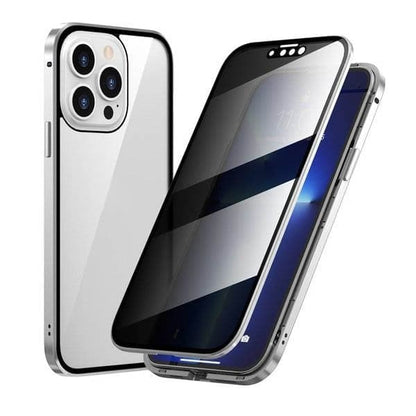 IPhone tok mágneses király Apple Peep Proof kétoldalas üveg fém mágneses védőtok